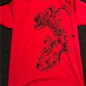 Red Ninth Hall Cyber Punk Grunge Graphic Shirt